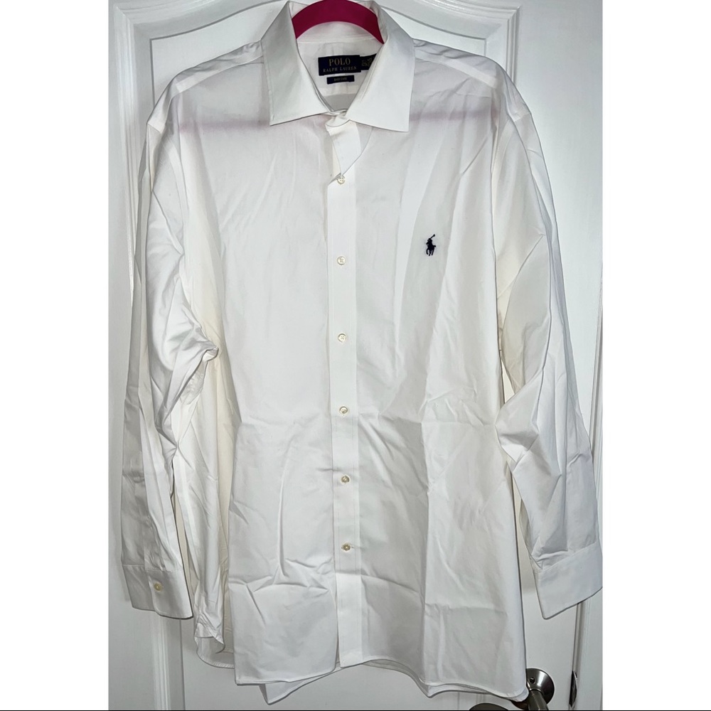 •Polo by Ralph Lauren• White Cotton Dress Shirt